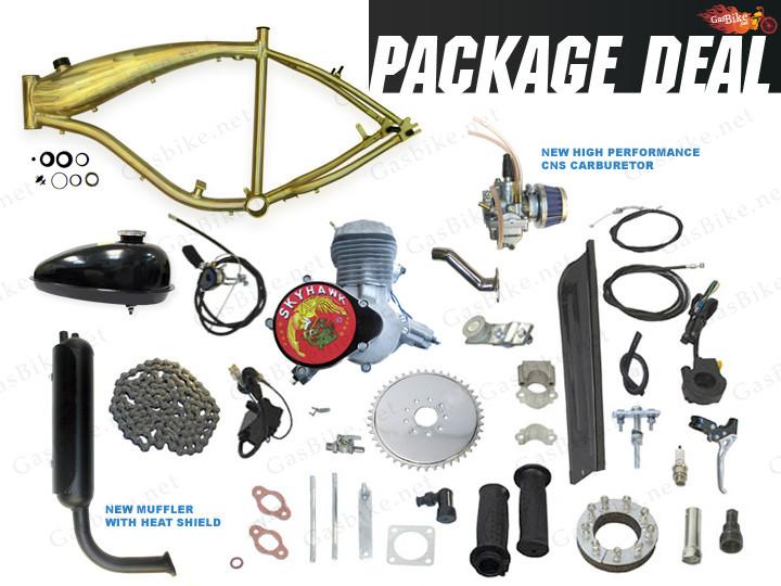 GRUBEE 2012 SkyHawk GT2 48cc Bike Motor Kit, Standard Finish, With Aluminum Bike Frame (Web Special Deal)