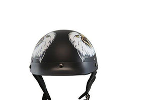 VCAN V531 Cruiser Patriotic Eagle Graphics Half Helmet (Flat Black, XX-Large)