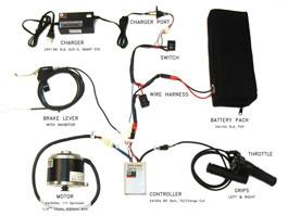 eZip 500 Watts Electric Motorized Bicycle Scooter 10 Parts Kit