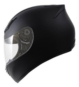 Duke Helmets DK-120 Full Face Motorcycle Helmet, Small, Matte Black