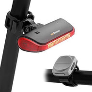 Nubeam NB-600 USB Rechargeable Bicycle Taillight - Wireless Anti-theft Alarm, Directional Turn Signal Light, Electronic Bell, Rear Lamp - Wireless Operation and Water Resistant