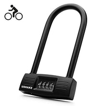 Load image into Gallery viewer, Heavy Duty U Lock, UShake Bike Bicycles Motorcycles Combination Lock Heavy Duty Combo Gate Lock for Anti Theft