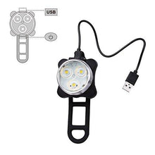 Load image into Gallery viewer, Ascher USB Rechargeable Bike Light Set,Super Bright Front Headlight and Free Rear LED Bicycle Light,650mah Lithium Battery,4 Light Mode Options, Water Resistant IPX4(2 USB cables and 4 Strap Included)