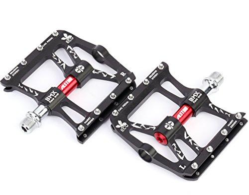 Alston Mountain Bike Pedals, Ultra Strong Colorful Cr-Mo CNC Machined 9/16