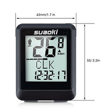 Load image into Gallery viewer, Suaoki Wireless Bike Computer Bicycle Speedometer Bike Odometer with LCD Backlight, 5 Language Displays, Auto Power On/Off Systems, Multi Function for Cycling