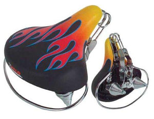 Beach Cruisers Saddle Web Spring Flames. Bike seat, bicycle seat, Bike part, bicycle part, beach cruiser seat, chopper fixie, road, mountain bike seat