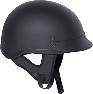 Fuel Helmets SH-HHFL64 HH Series Half Helmet, Flat Black, Small