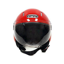 Load image into Gallery viewer, Motorcycle Scooter PILOT Open Face Helmet DOT Certified - RED (Small)