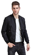 Load image into Gallery viewer, YIDI Men&#39;s Casual Classic Slim Bike Motorcycle Coat Outwear Long Sleeve Waterproof Bomber Jacket