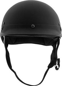 Fuel Helmets SH-HHFL64 HH Series Half Helmet, Flat Black, Small