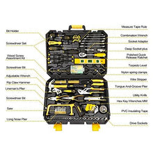 Load image into Gallery viewer, DEKOPRO 168pcs Socket Wrench Auto Repair Tool Combination Package Mixed Tool Set Hand Tool Kit with Plastic Toolbox Storage Case (168PCS)