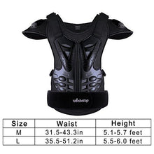 Load image into Gallery viewer, Webetop Adults Dirt Bike Body Chest Spine Protector Armor Vest Protective Gear for Dirtbike Bike Motorcycle Motocross Skiing Snowboarding Black M