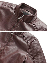 Load image into Gallery viewer, Wantdo Men&#39;s Leather Jacket with Removable Hood