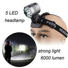 Load image into Gallery viewer, HZTech Bicycle Headlight, 8400 Lumens 7 LED Bike Light, Waterproof MTB Road Bike Front Light Headlamp with 6000mAh Rechargeable Battery Pack, AC Charger for Mountain Bikes, Road Bicycle