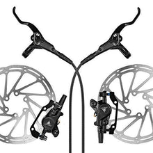 Load image into Gallery viewer, AFTERPARTZ NV-8 Hydraulic Disc Brake Kit for SHIMANO M315 M355 M375 M395 M396 AVID BB5 BB7 800MM Front Brake Cable and 1350MM Rear Brake Cable Black