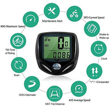 Load image into Gallery viewer, Bicycle Speedometer and Odometer Wireless Waterproof Cycle Bike Computer with LCD Display &amp; Multi-Functions by YS