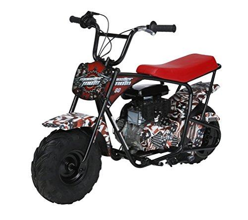 Monster Moto MM-B80-AF American Flag 80CC Youth Mini Bike - American Flag,1 Pack