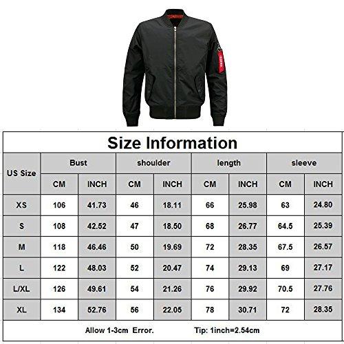 HANQIU Mens Outdoor Lightweight Army Military Flight Bomber Jackets Windbreaker