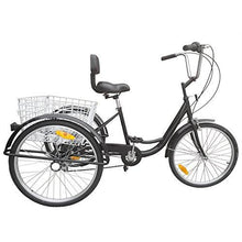 Load image into Gallery viewer, Ridgayard 6 Speed 24 Inch 3 Wheel Adult Tricycle Cruise Cargo Bike with Folding Basket