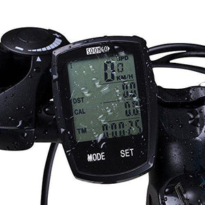 Bike Computer Speedometer Wireless Waterproof Bicycle Odometer Cycle Computer Multi-Function Large LCD Back-light Display