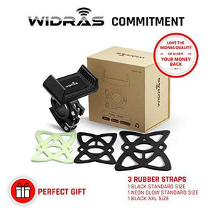 Widras New Bike Mount and Motorcycle Cell Phone Holder 2nd Generation For iPhone X 8 7 7s 6 6s 5 5s Plus Samsung Galaxy S5 S6 S7 S8 Note or any Smartphone GPS Mountain Road Bicycle Handlebar Cradle