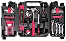 Load image into Gallery viewer, Apollo Tools DT9408P 53 Piece Household Tool Set with Wrenches, Precision Screwdriver Set and Most Reached for Hand Tools in Storage Case Pink Ribbon