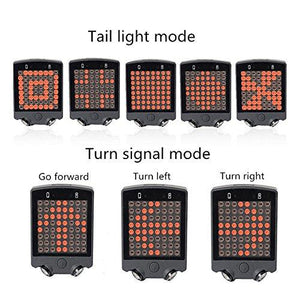 Bicycle 64 LED Turn Signal Lights USB Rechargeable Taillight Waterproof With Wireless Remote Control And Laser Safety Bike Light From Leadbike