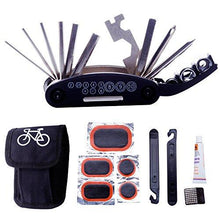 Load image into Gallery viewer, DAWAY Bike Repair Tool Kits - 16 in 1 Multifunction Bicycle Mechanic Fix Tools Set Bag with Tire Patch Levers