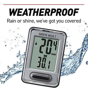 CatEye - Velo 7 Bike Computer with Odometer and Speedometer
