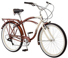 Load image into Gallery viewer, Schwinn Men&#39;s Sanctuary 7-Speed Cruiser Bicycle (26-Inch Wheels), Cream/Copper, 18 -Inch