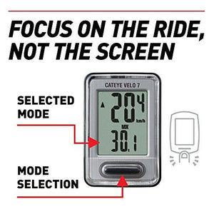 CatEye - Velo 7 Bike Computer with Odometer and Speedometer