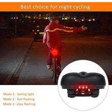 Load image into Gallery viewer, Zacro Bike Seat with LED Taillight,Universal Gel Bike Saddle with Spring and Breathable Design, 1 Mounting Wrench and 1 Screwdriver Included