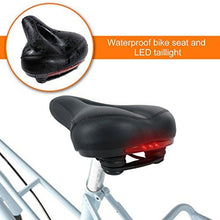 Load image into Gallery viewer, Zacro Bike Seat with LED Taillight,Universal Gel Bike Saddle with Spring and Breathable Design, 1 Mounting Wrench and 1 Screwdriver Included