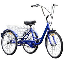 Load image into Gallery viewer, Goplus Adult Tricycle 3-Wheel Bicycle Bike Single Speed Seat Adjustable Trike w/ Bell Brake Basket