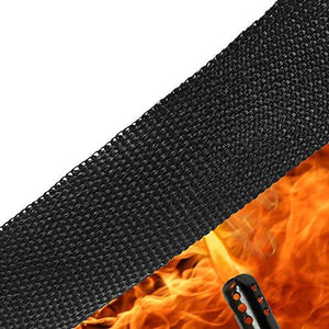 HM&FC Black Fiberglass Exhaust Header Pipe Wrap 50 Ft (L) * 2 In (W)*0.06 In (T)