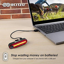 Load image into Gallery viewer, Blitzu Gator 380 USB Rechargeable Bike Light Set POWERFUL Lumens Bicycle Headlight FREE TAIL LIGHT, LED Front and Back Rear Lights Easy To Install for Kids Men Women Road Cycling Safety Flashlight