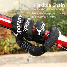 Load image into Gallery viewer, Bicycle Chain Lock, Sportneer 5-Digit Resettable Combination Anti-theft Bike Locks