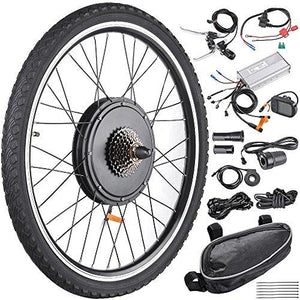 AW 26"x1.75" Rear Wheel Electric Bicycle LCD Display Motor Kit E-Bike Conversion 48V1000W