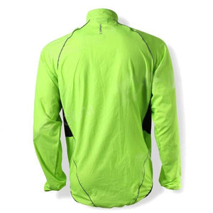 SPAKCT Bicycle Cycling Reflective Strip Long Sleeves Jersey - Luminous Green