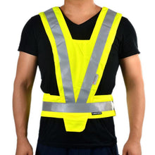 Load image into Gallery viewer, Salzmann 289-1 Safety Reflective Vest for Motorcycle - Silver + Fluorescent Yellow