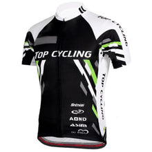 Load image into Gallery viewer, Topcycling Men&#39;s Outdoor Cycling Short Jersey Clothes - Black + White