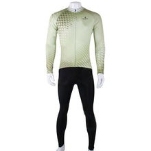 Load image into Gallery viewer, ShengQi Men&#39;s Long-sleeve Cycling Jersey + Pants Set - Green + Black (M)