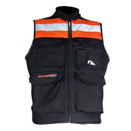 RidingTribe Reflective Riding Safety Vest - Black + Orange