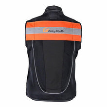 Load image into Gallery viewer, RidingTribe Reflective Waterproof Riding Safety Vest - Black + Orange