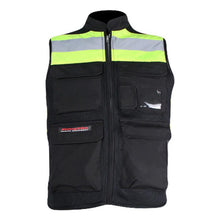 Load image into Gallery viewer, RidingTribe Reflective Riding Safety Vest - Black + Yellow Green