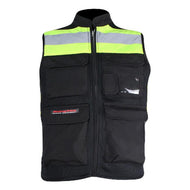 RidingTribe Reflective Riding Safety Vest - Black + Yellow Green