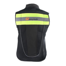 Load image into Gallery viewer, RidingTribe Reflective Riding Safety Vest - Black + Yellow Green