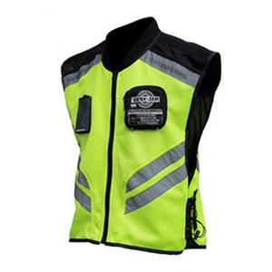 RIDING TRIBE JK-22 Motorcycle Safety Vest - Green + Black