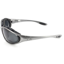 Load image into Gallery viewer, Panlees Anti-Wind Polarized Motorcycle Sunglasses Goggles w/ Replaceable Temple - Gun Grey