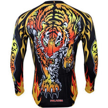 Load image into Gallery viewer, Paladinsport Men&#39;s Tiger Pattern Cycling Jersey - Black + Yellow